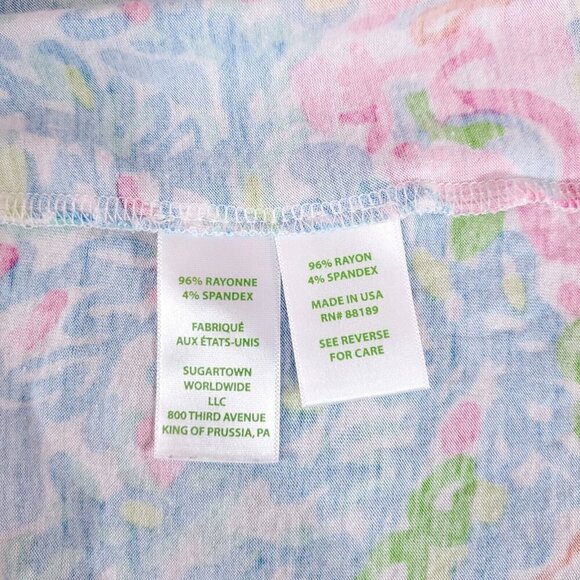 Lilly Pulitzer Almeria Womens Medium Lovers Coral Stretch Off the Shoulder Top - Picture 8 of 11